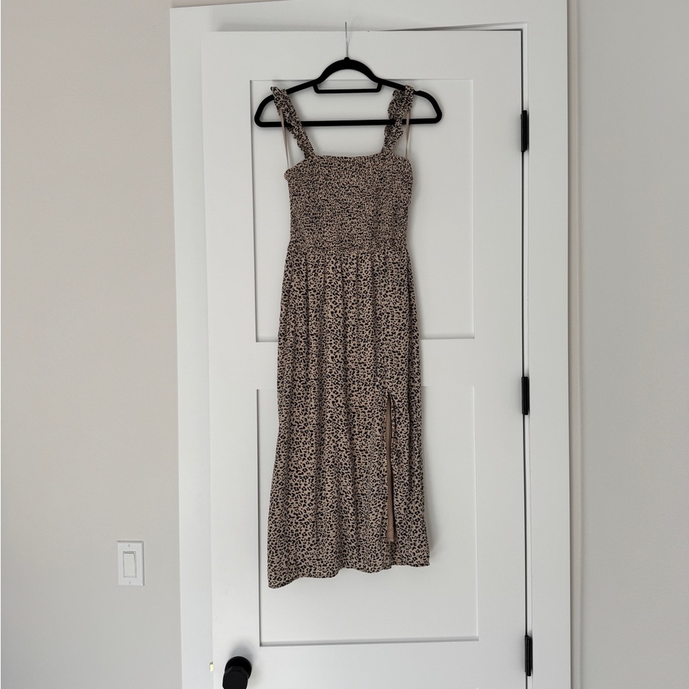 Leopard Print Midi Dress